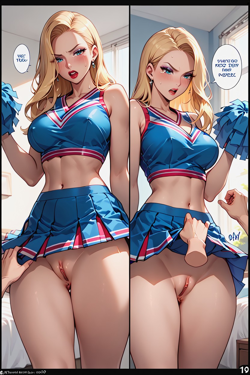 Massive Ass, Medium Breast, Comic Border Hentai AI Porn