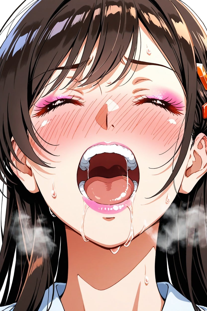 Close Up Face, Wince, Head Back Hentai AI Porn