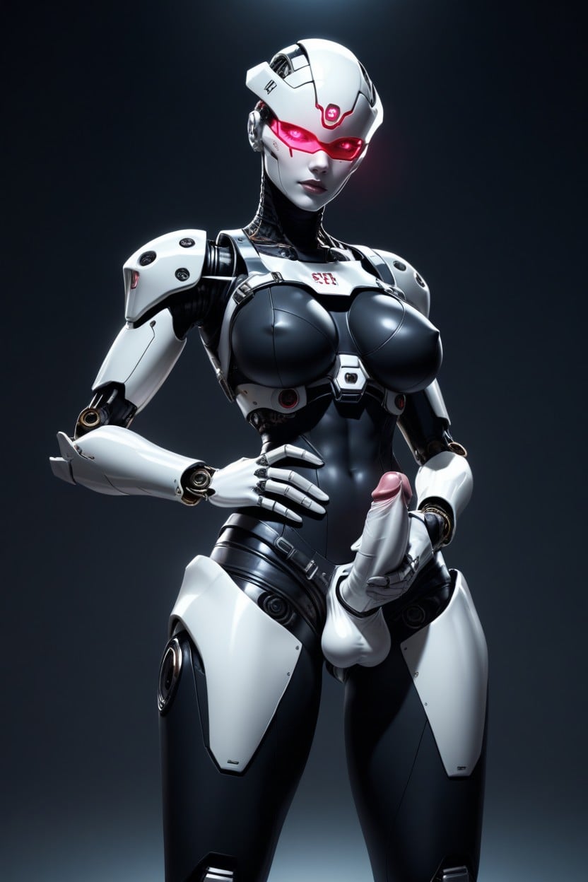 ロボットの鎧, Breast Harness, Neon Lighting ニューハーフAIポルノ