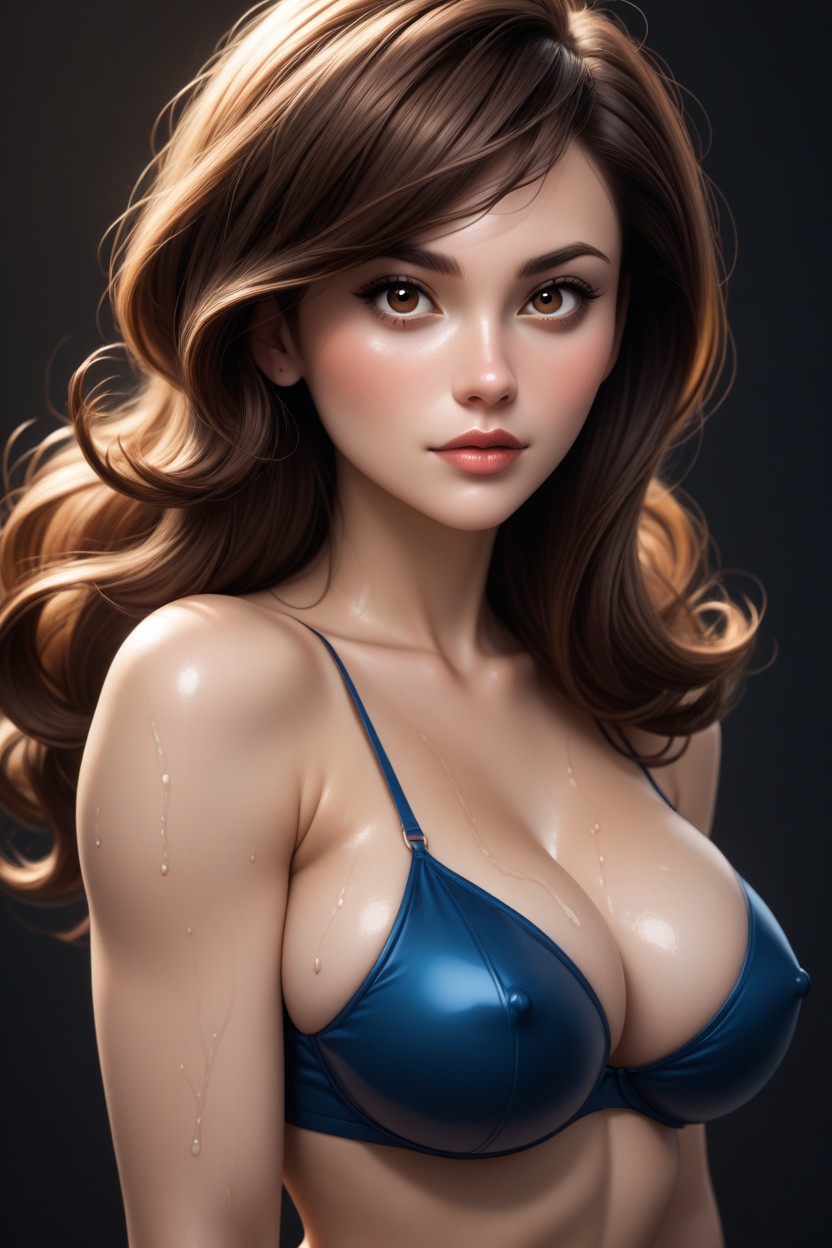 Shiny Skin, Lips, No Background Shemale AI Porn