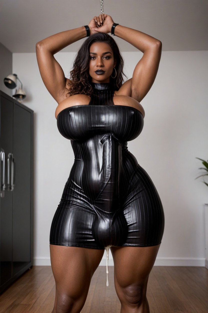 Hyper Breast Expansion, Precum Dripping From Panties, Arched Back Shemale AI Porn