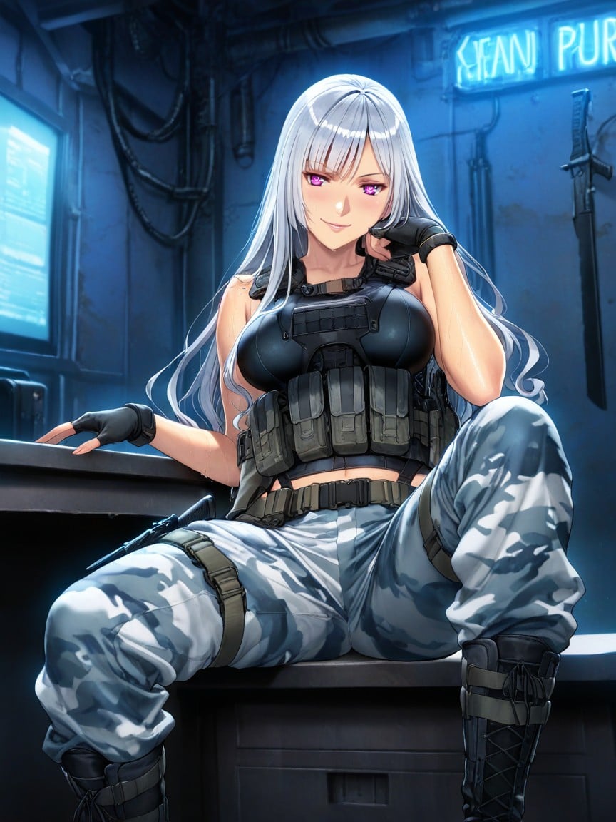 Afternoon, Realistic Art Style, Handgun Holstered Hentai AI Porn