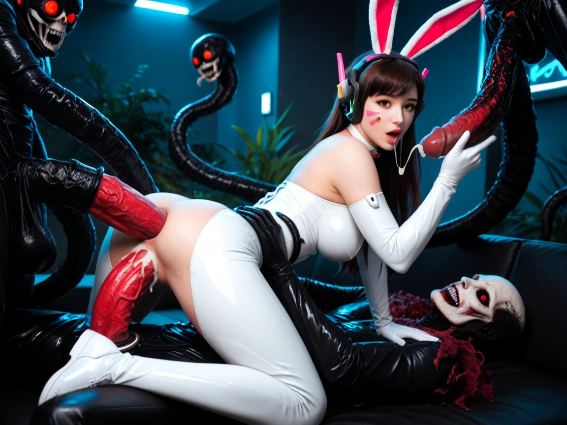 Horror Hell Zombie Monsters, Gloves, Studded Cock Ring AI Porn