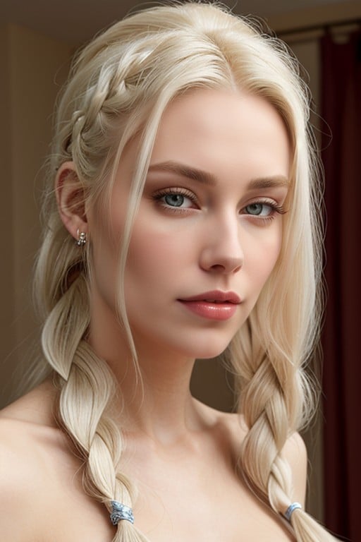 Thick Healthy Body, Excessively Long High Hair, Naked AI Porn