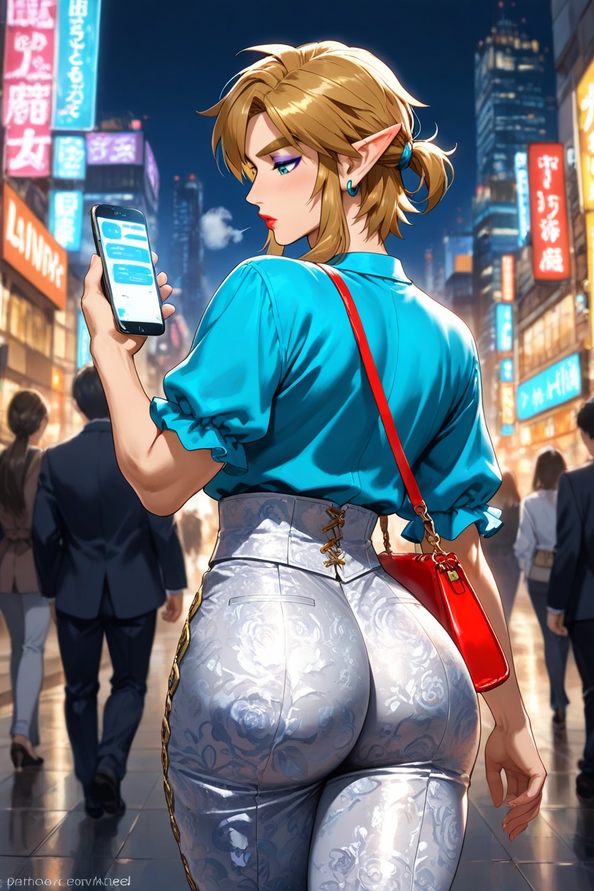 Wearing Expensive Outfit, Male, Beautiful Makeup AI Porn