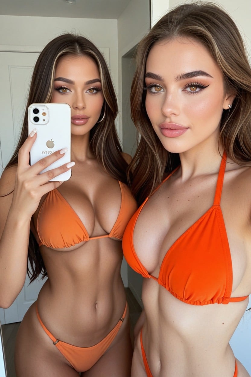 Beautiful Face, Athletic Shaped Body, White Wall AI Porn