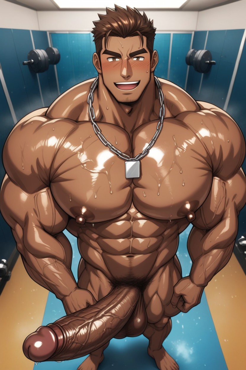 Oiled Cock, Naked, Brown Hair Porno gay IA