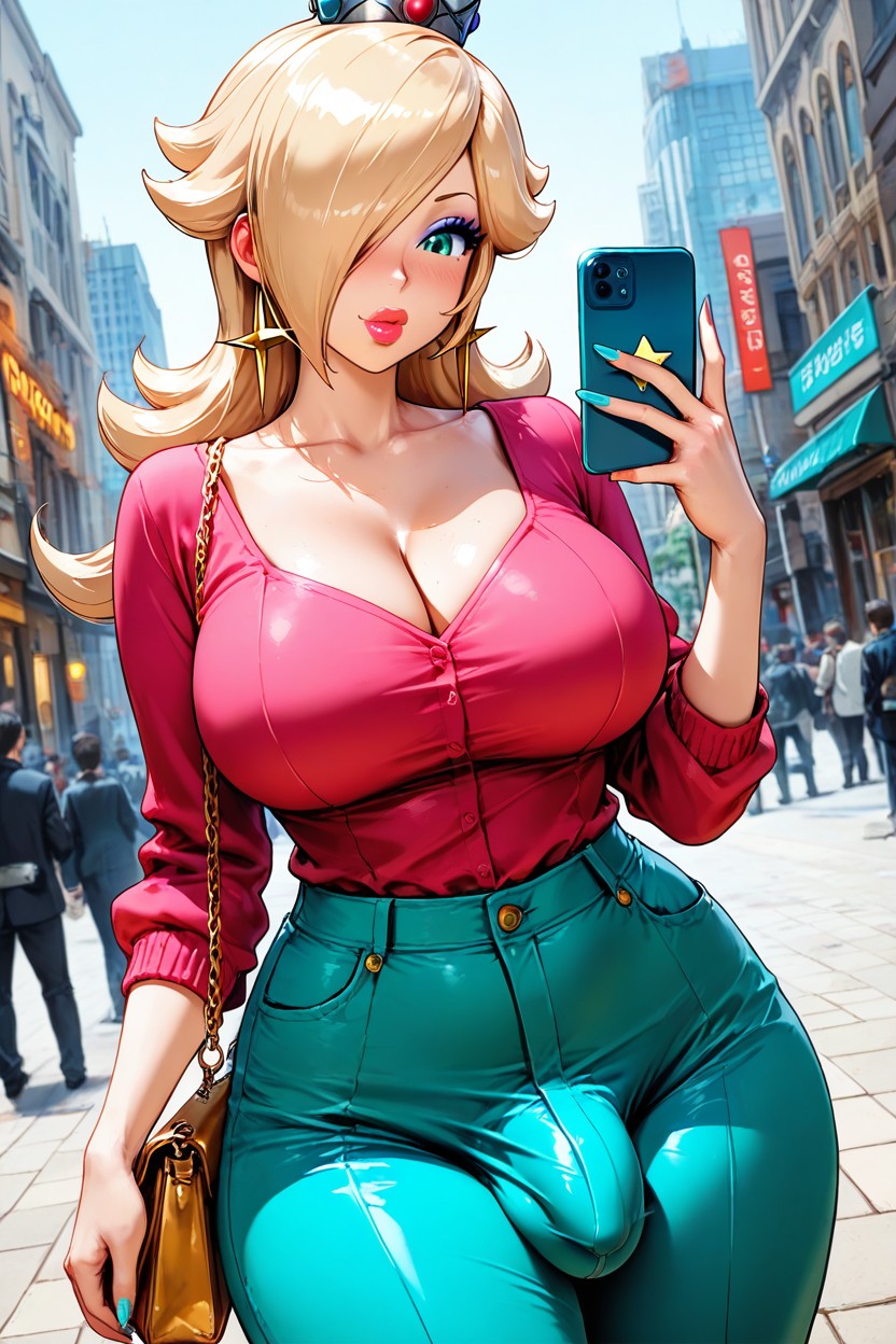Pinched Waist, Handbag, Princess Rosalina AI Porn