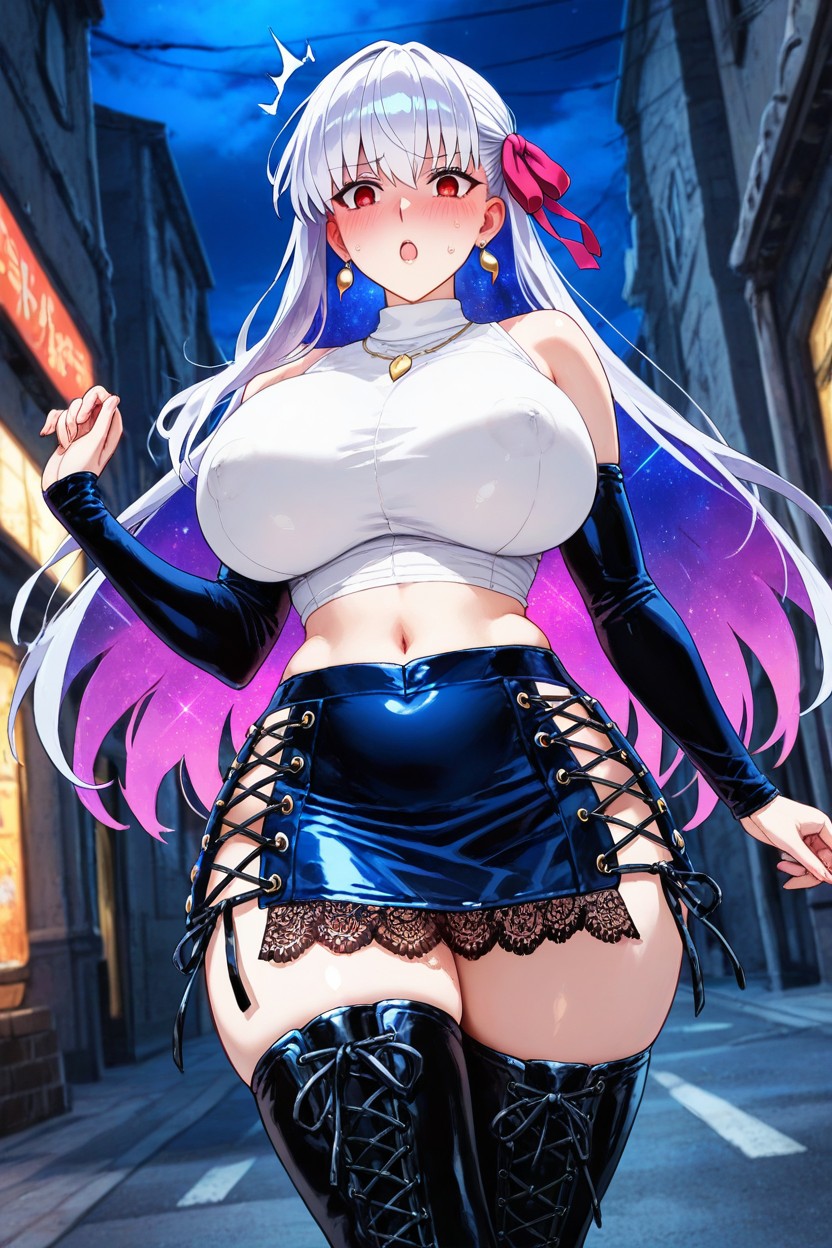 Bubble Butt, Goth, Cross-laced Skirt Hentai AI Porn