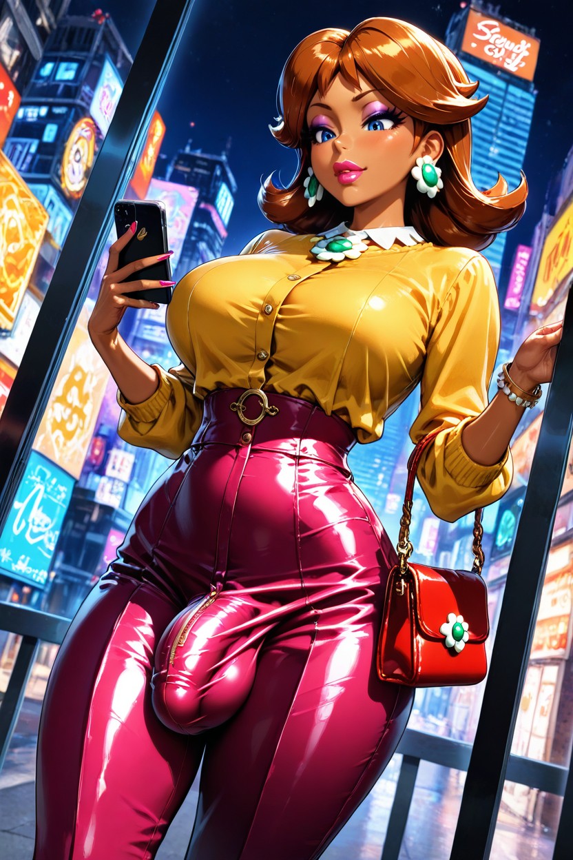 Modern City Background, Latina, Pinched Waist AI Porn
