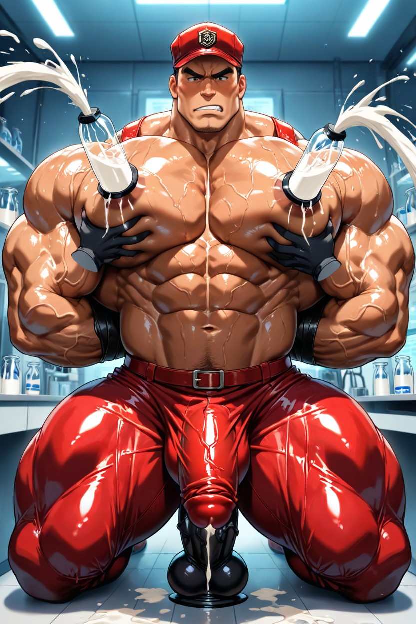 Milk Man Suit, Brown Skin, Pec Garbbing Porno IA Gay