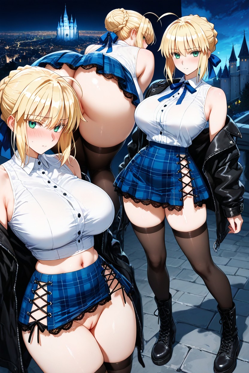 High Resolution, Extremely Snatched Waist, White Shirt Hentai AI Porn