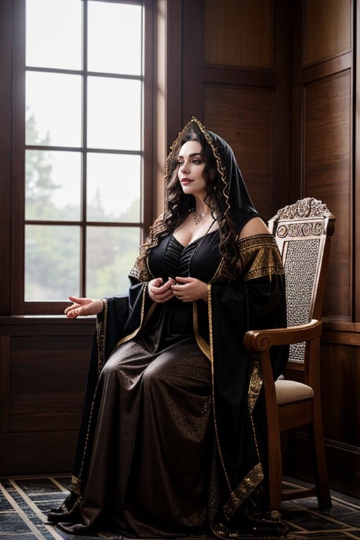 Victorian Blouse, Shimmering Droplets, Bellatrix AI Porn