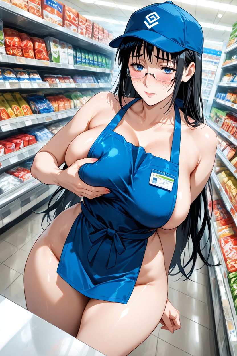 Blushing, No Panties, Front View Hentai AI Porn