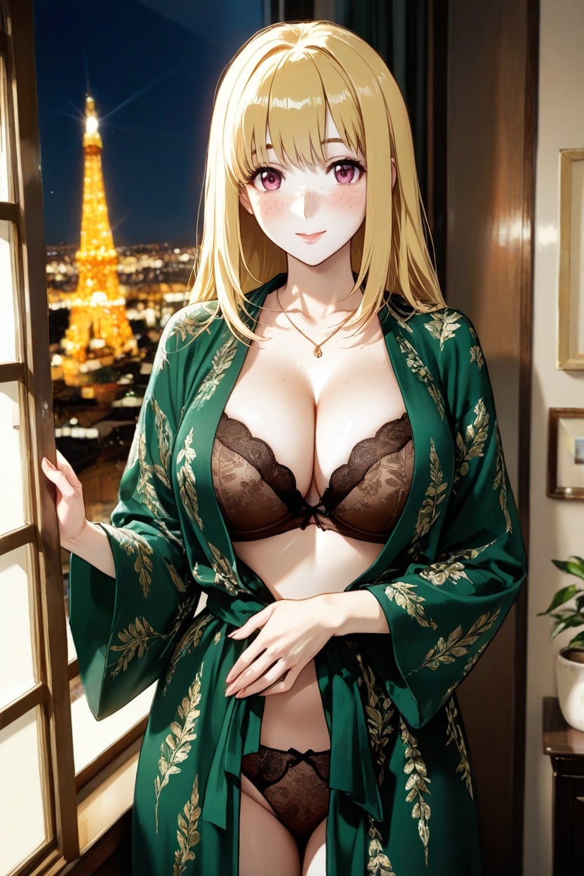 Luxury Prude Underwear, Bedroom Setting, Cold Moonlight Hentai AI Porn