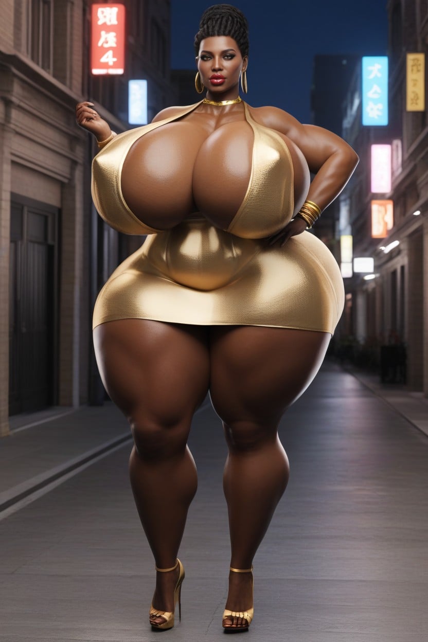 Thick Hips, Black Eyeliner, Big Bubble Ass AI Porn