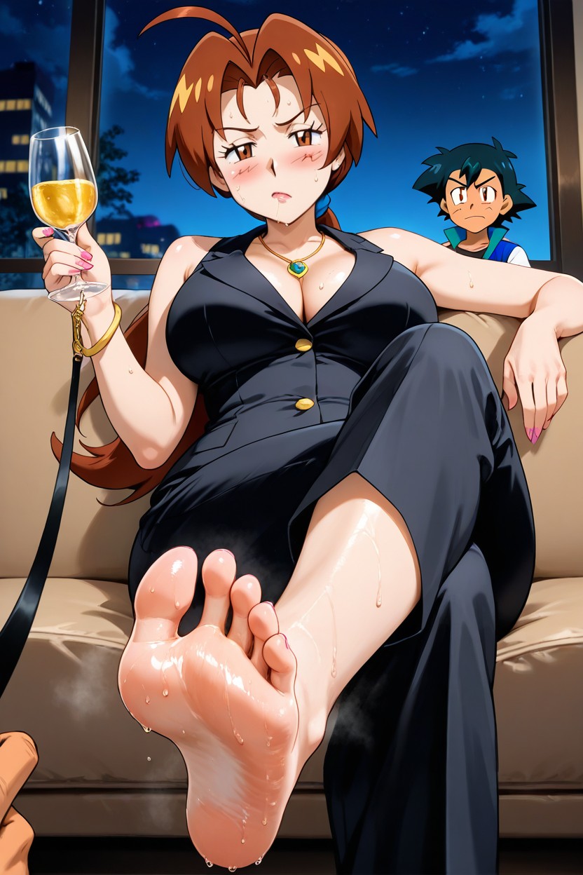 Perfect Soles, Sweaty, Ash Ketchum Hentai IA
