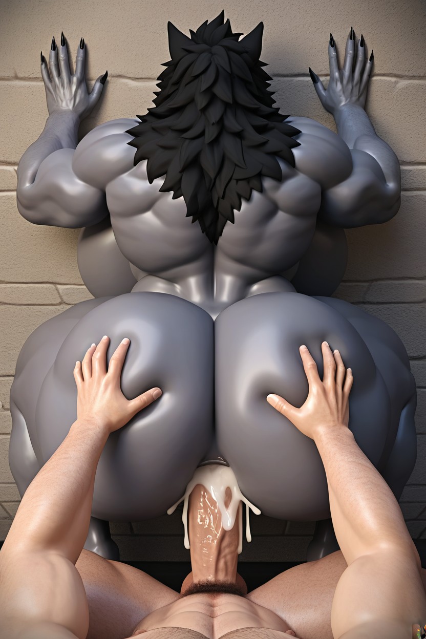 Curves, Thick Thighs, Werewolf Gigantic Swollen Anus Porno IA Gay