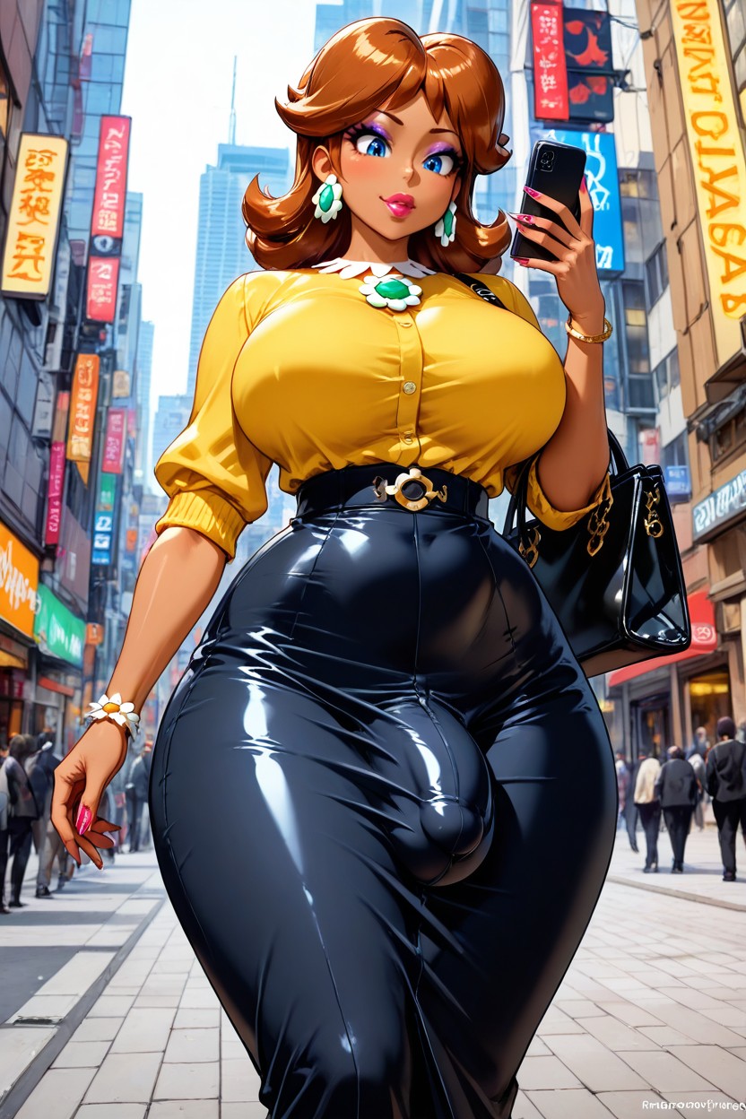 Wearing Expensive Outfit, Bimbo Face, Beautiful Makeup AI Porn