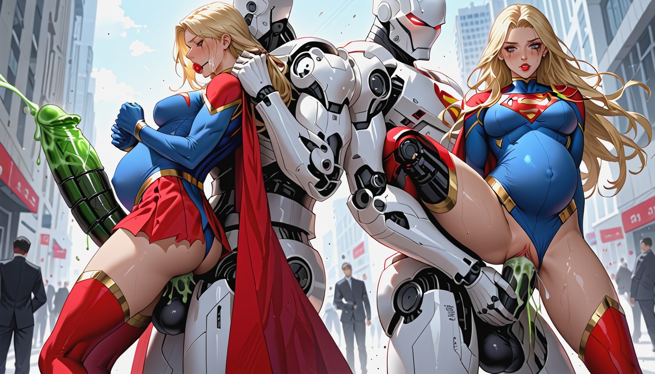 Sad, Supergirl, Legs And Arms Spread AI Porn