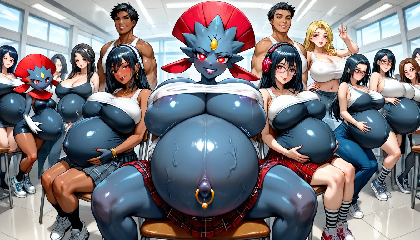 Thick Lips, Colossal Breast, Classroom Hentai AI Porn