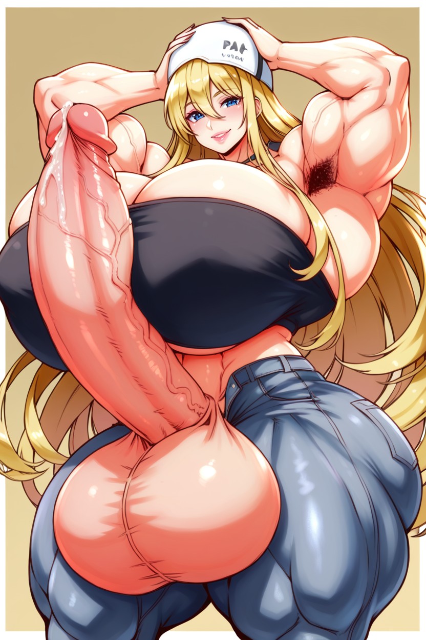 Gigantic Massive Biceps, Extremely Large Ass, Cock Bigger Than Person Shemale AI Porn