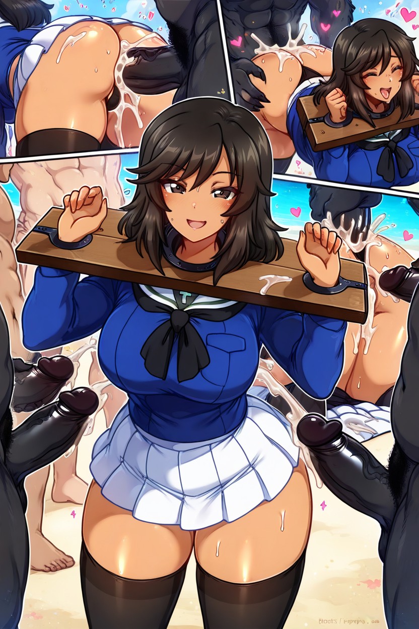 Black Tight Thong, 2 People, Multiple Views Hentai AI Porn