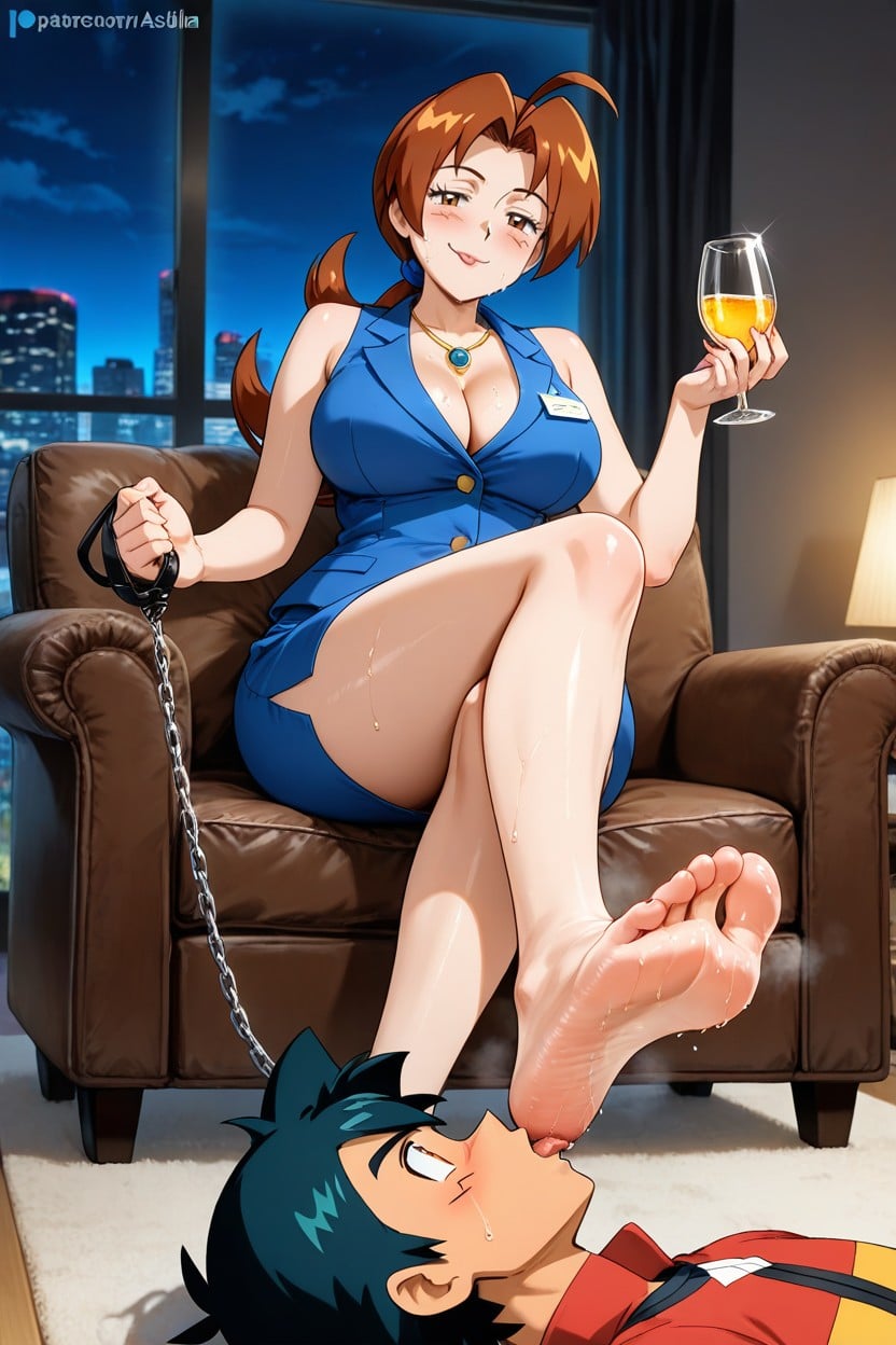 The Leash Was Attached To Ash Ketchum, Foot Worship, Jewelry Hentai AI Porn