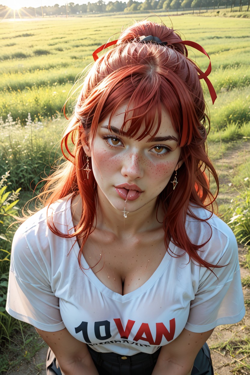 Cosplay, De Arriba A Abajo, Mini Falda Porno IA