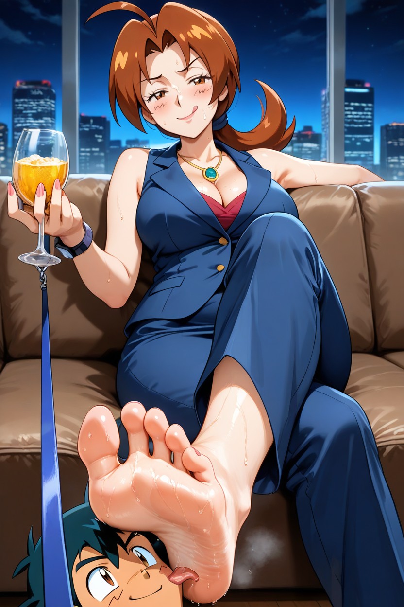 Bare Arms, Ash Ketchum Naked, Delia Ketchum From Pokèmon Hentai AI Porn