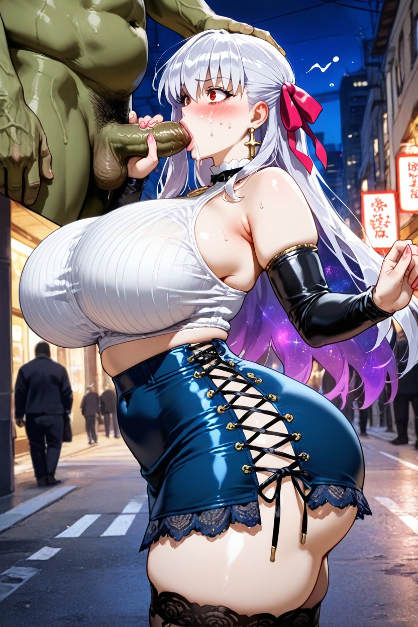 Expressive Face, Exposed Midriff, Streets Hentai IA