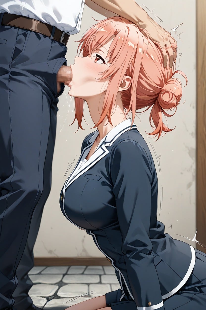 Deepthroat, Blowjob (3rd Person), Side View Hentai AI Porn