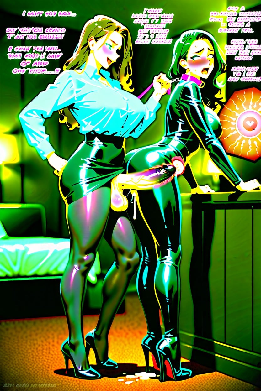 Submission Game Conducted By Futanari Pegging Female, Creampie, Full Body Hentai AI Porn