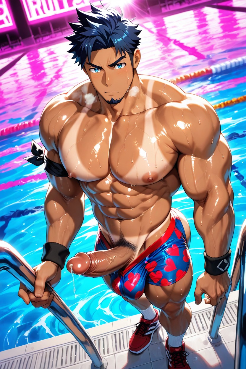 Man Focus, Large Pectorals, Very Tall Porno gay IA