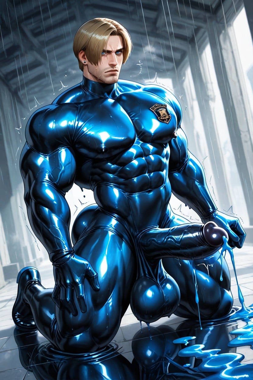 Gran Angular, Liquid Muscles, Sweaty Porno gay IA