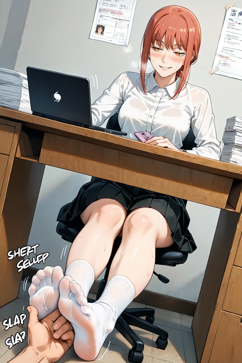 Horny, Beautiful, Makima From Chainsaw Man Hentai AI Porn