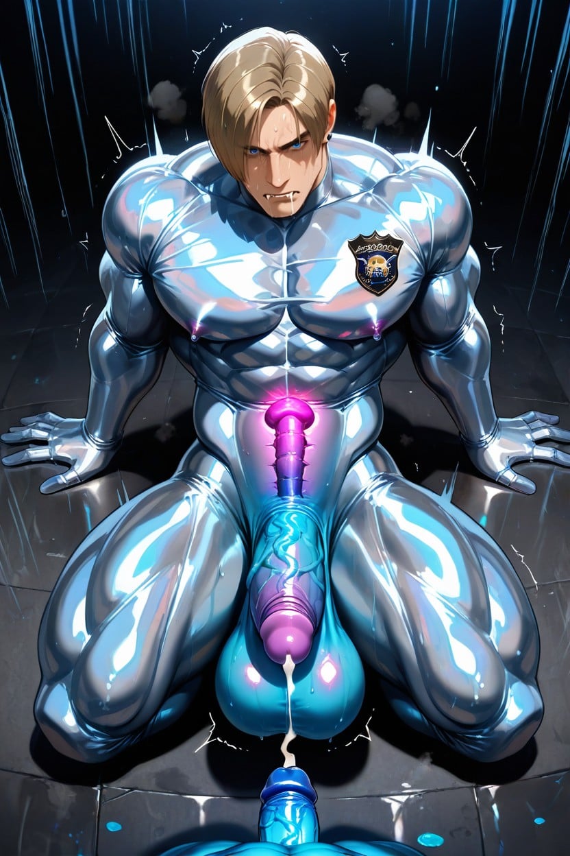 Reflective Back, Muscles Surdimensionnés, Body Temperature Surface Porno IA Gay