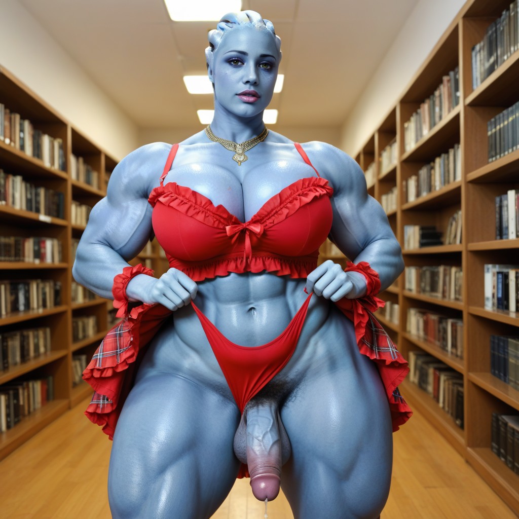 Huge Muscular Arms, Standing, Necklace Shemale AI Porn