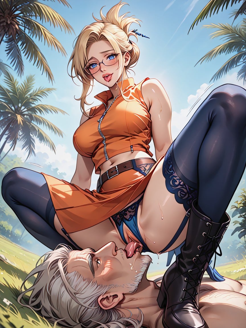 Ultra Detailed, Pencil Skirt, Blonde Hair Hentai AI Porn