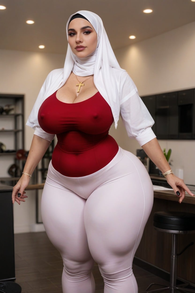 Perfect Face, Super Beautiful Face, Large Hips AI Porn