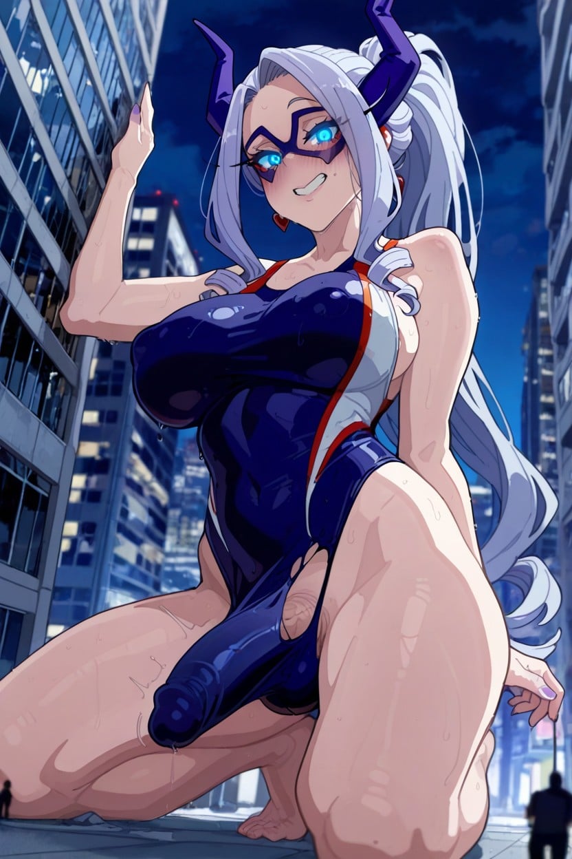 Huge Erection Under Clothes, Glowing Eyes, Thick Penis Ripping Fabric Hentai AI Porn