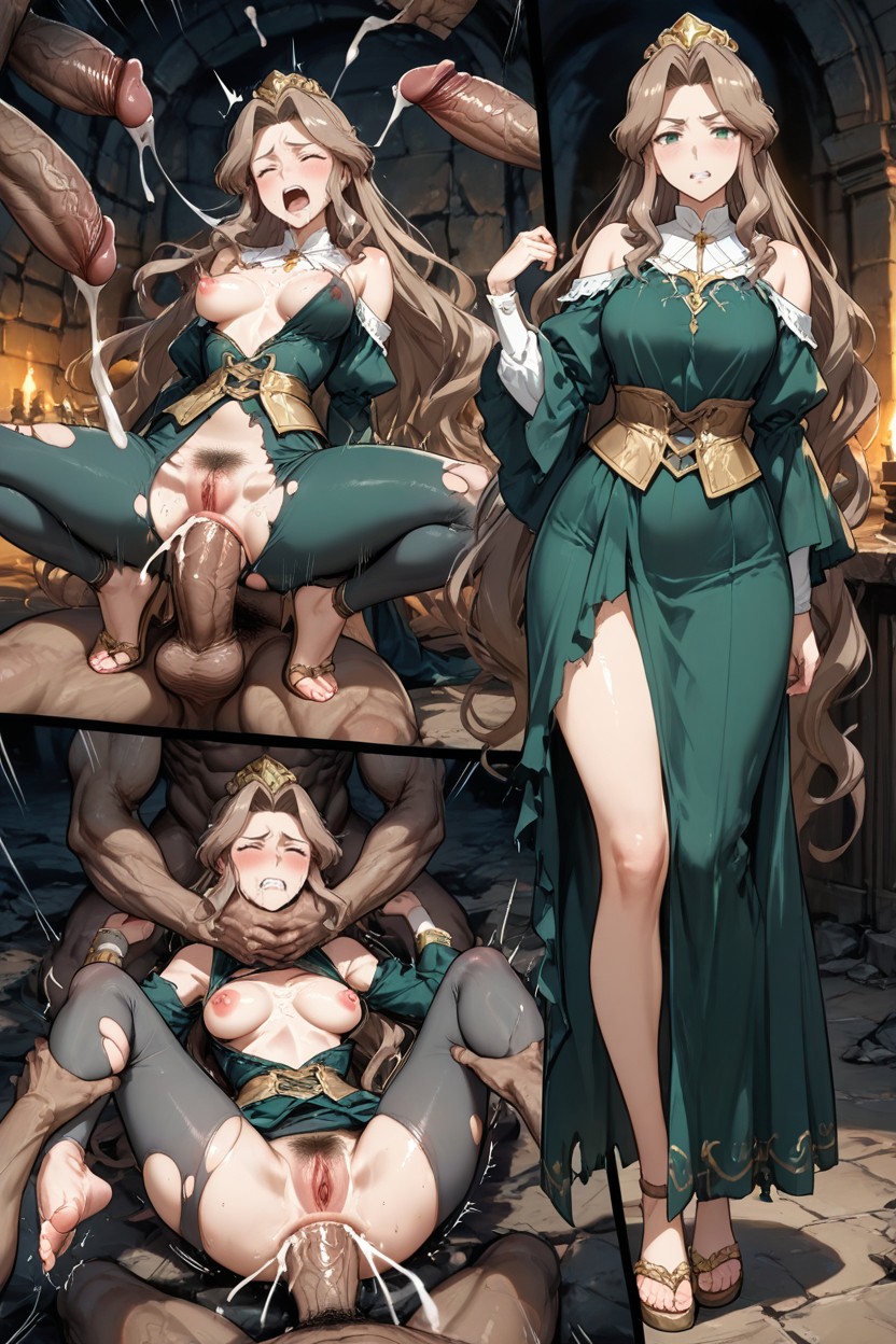 Bare Shoulders, Consistent Outfits And Haircuts And Proportions, Violence Hentai AI Porn