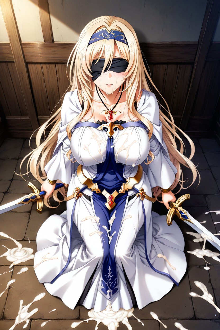 Full Body, Front View, Excessive Cum In Hair Hentai AI Porn
