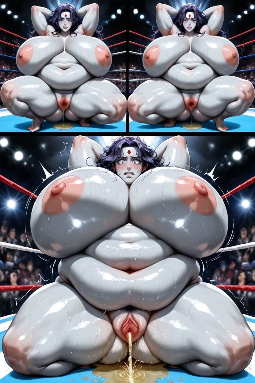 Extremely Fat Arms, Messy Hair, Belly On Ground Hentai AI Porn