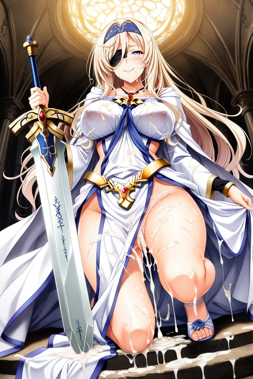 Bottom Up (upskirt), Greatsword, Cum Everywhere Hentai AI Porn
