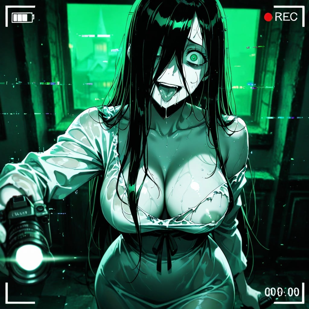 Screen Effect, Pale Skin, Cobweb Hentai AI Porn