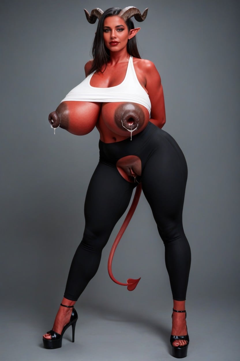 Dark Pussy Labia, Pointed Ears, Excessive Puffy Nipples Porno IA