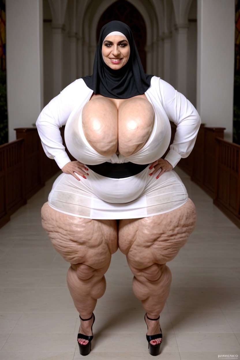 Gorda, Extremadamente Pesado En La Parte Inferior, Full Thick Bbw Body Porno IA