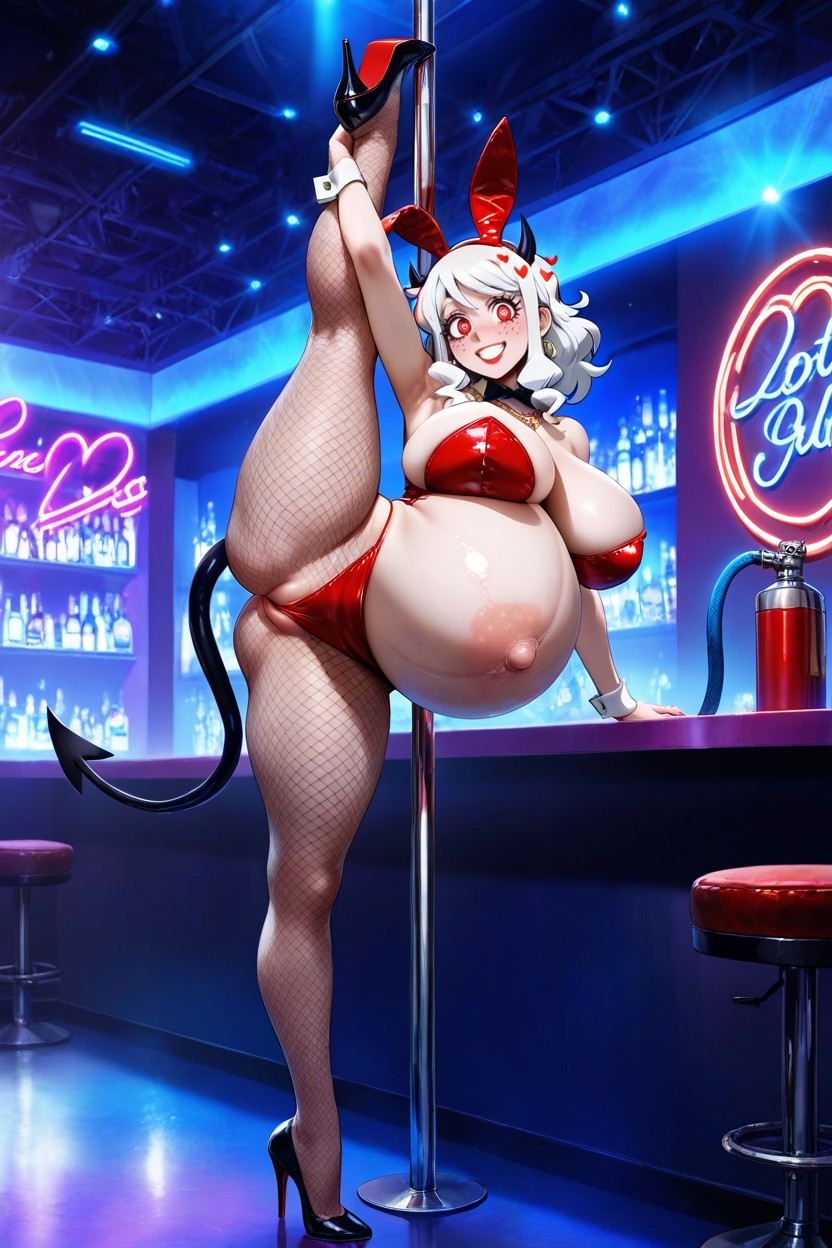 Gigantic Round Pregnant Belly, Splits, Ass AI Porn