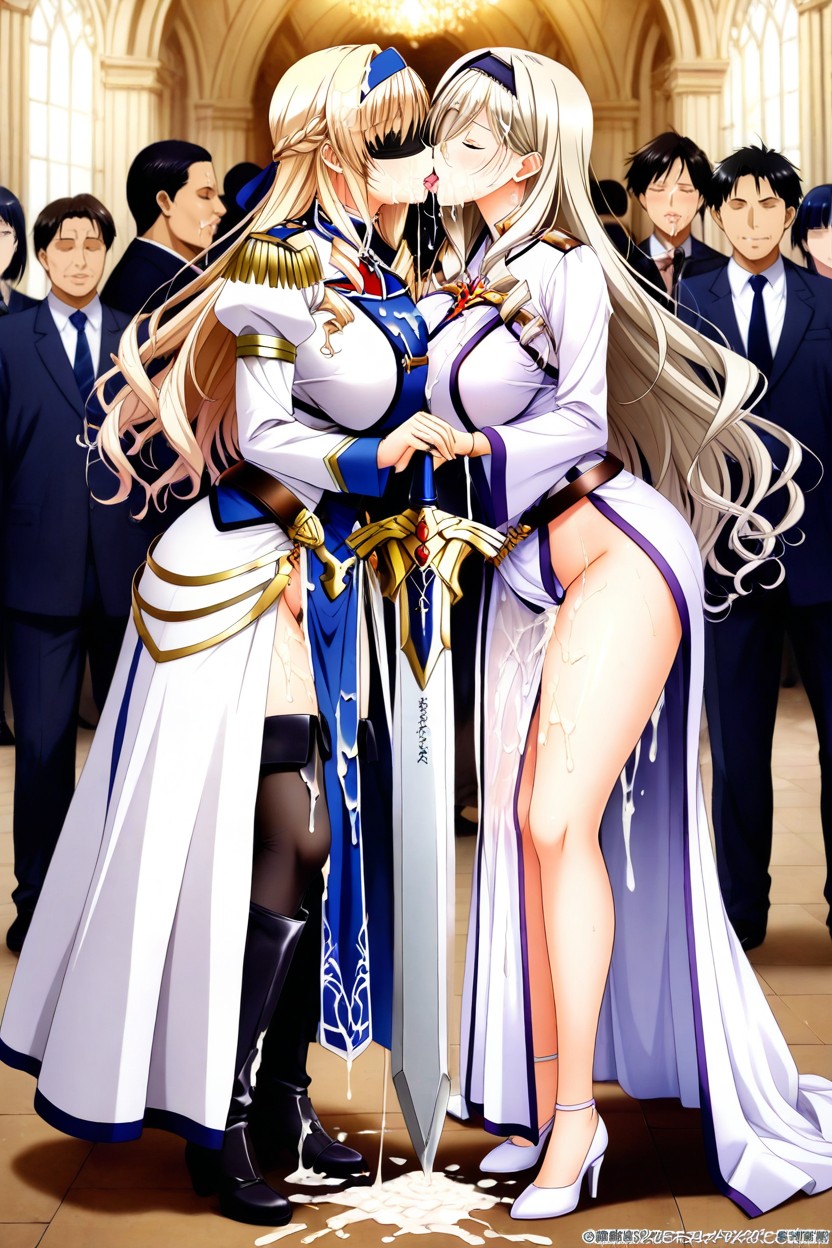 Two Different Females In Frame, No Underwear, Beautiful Hentai AI Porn